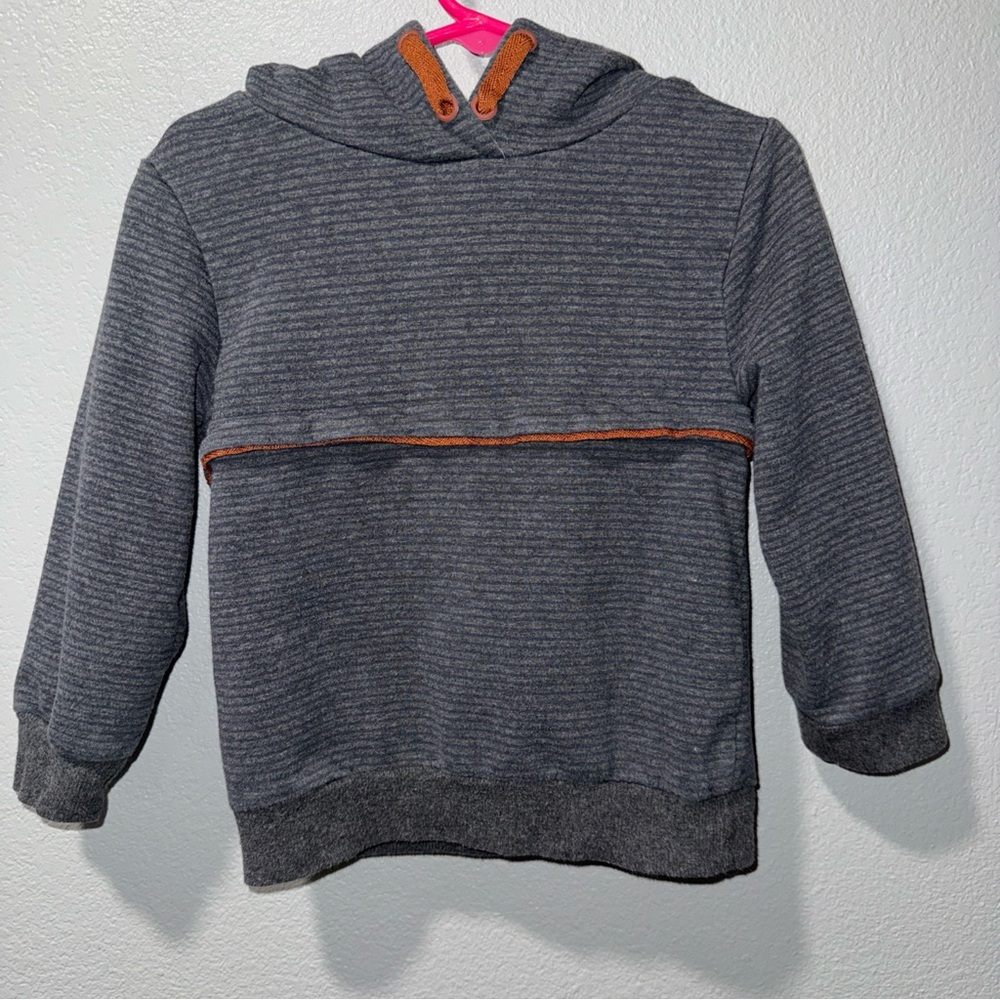 Tommy Bahama Toddler Gray Striped Hoodie‎ Sweatshirt Size 2T Full Zip